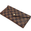 ルイヴィトン Louis vuitton N63097 ポルトフォイユ オリガミロン 財布 ダミエキャンバス ブラウン 【中古】