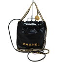 シャネル Chanel AS3980 シャネル22 スモール 3wayバッグ ブラック 【中古】