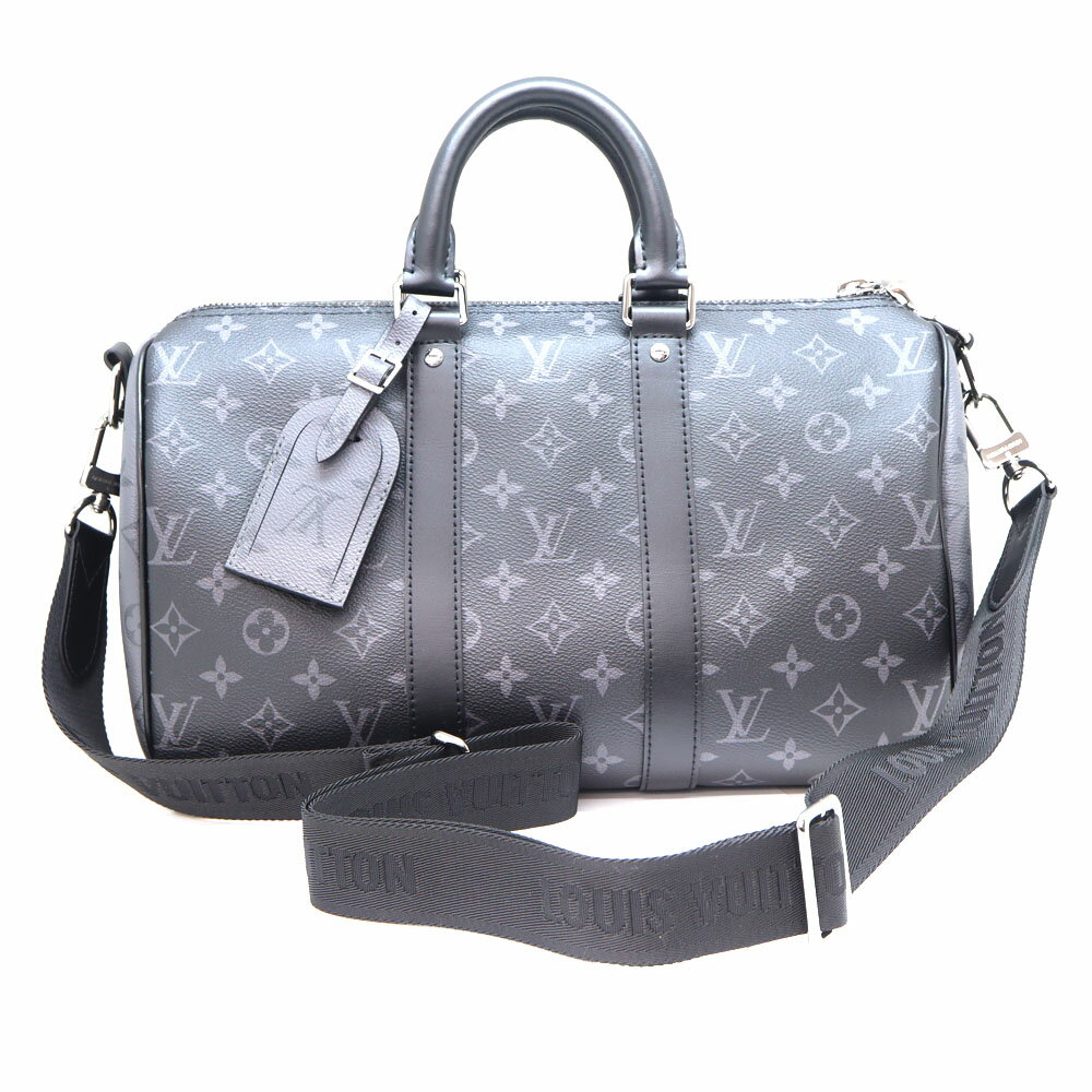 ルイヴィトン Louis vuitton M46655 キーポルバンドリエール35 ボストンバッグ 鞄 モノグラムエクリプス グレー【中古】