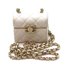 シャネル Chanel AP2657 エアポッズケース ホワイト ゴールド【中古】