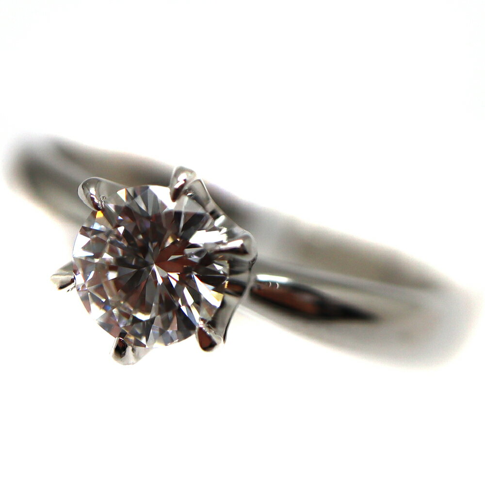 プラチナ900 Pt900 D0.537ctリング プラチナ ダイヤモンド ジュエリー 指輪 【中古】