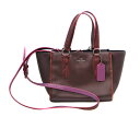 コーチ Coach F20894 2WAYハンドバッグ バッグ ボルド― レザー【中古】