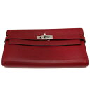 エルメス Hermes ケリーウォレット 長財布 レザー ボルドー □R刻印【中古】