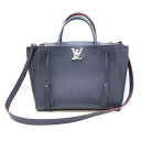 ルイヴィトン Louis vuitton M54571 ロックミートート マリーヌルージュ ネイビー レッド【中古】