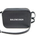 バレンシアガ Balenciaga 552370 カメラバッグ レザー ブラック【中古】