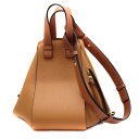 ロエベ Loewe A538S35X51 ハンモックバッグスモール レザー ブラウン キャメル 【中古】