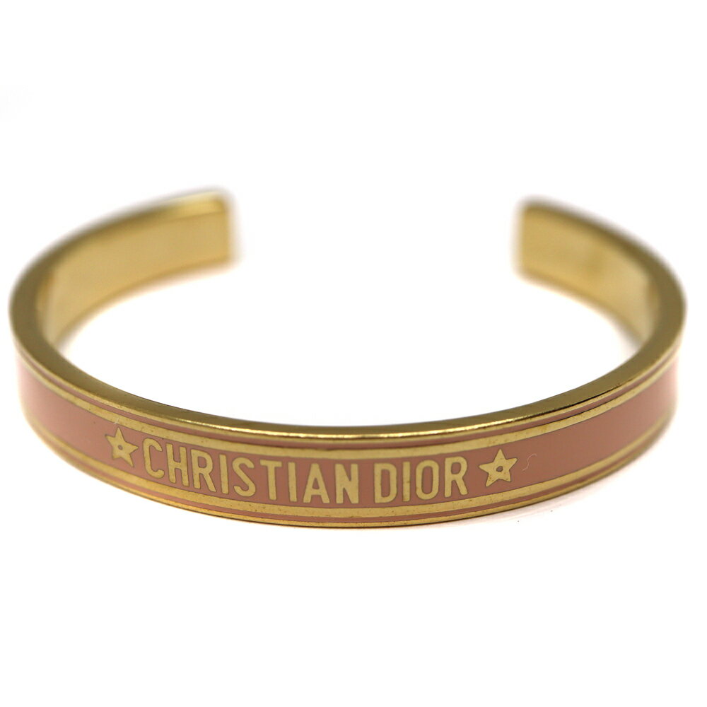 クリスチャンディオール Christain dior B16500DELQ コードバングル 金属素材 ゴールド ピンク