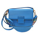 エトロ ETRO レインボーショルダーバッグ レザー ブルー【中古】