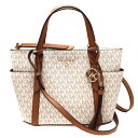 マイケルコース Michel kors 30T0GNXT1B 2WAYバッグ ホワイト ブラウン【中古】