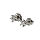 プラチナ900 D0.05ctピアス ダイヤモンド シルバー【中古】(4)