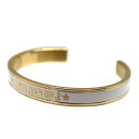 クリスチャンディオール Christain dior B16500DELQ301U コードバングル 金属素材 ゴールド ホワイト【中古】