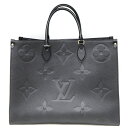 ルイヴィトン Louisvuitton M44925 オンザゴーGM モノグラムアンプラント ブラック【中古】