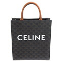 セリーヌ Celine 191542BZK バーテイカルカバ ミディアム ハンドバッグトリオンフ ブラウン 【中古】