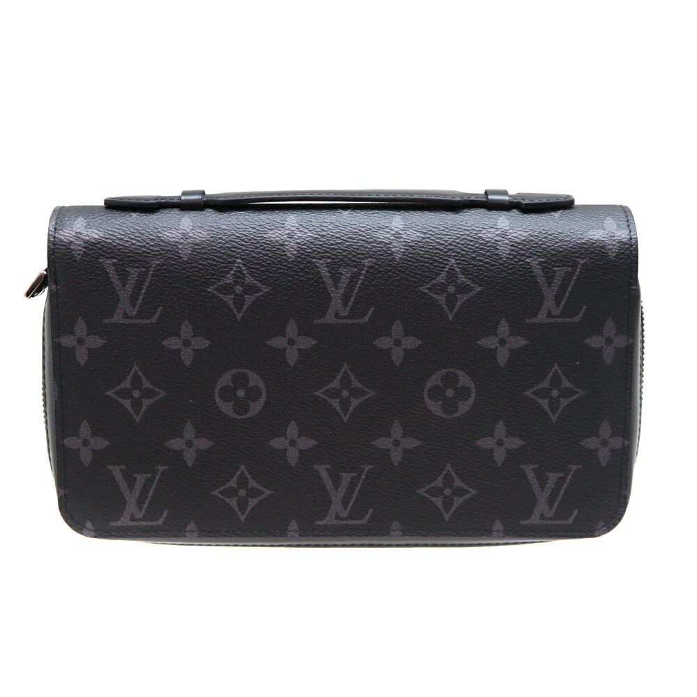 ルイヴィトン Louisvuitton M61698 ジッピーXL ラウンドファスナー財布 モノグラムエクリプス ブラック【中古】
