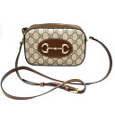 グッチ Gucci 760196 ホースビット 1955 スモールカメラバッグ レザー PVC ベージュ ブラウン レディース【中古】(4)