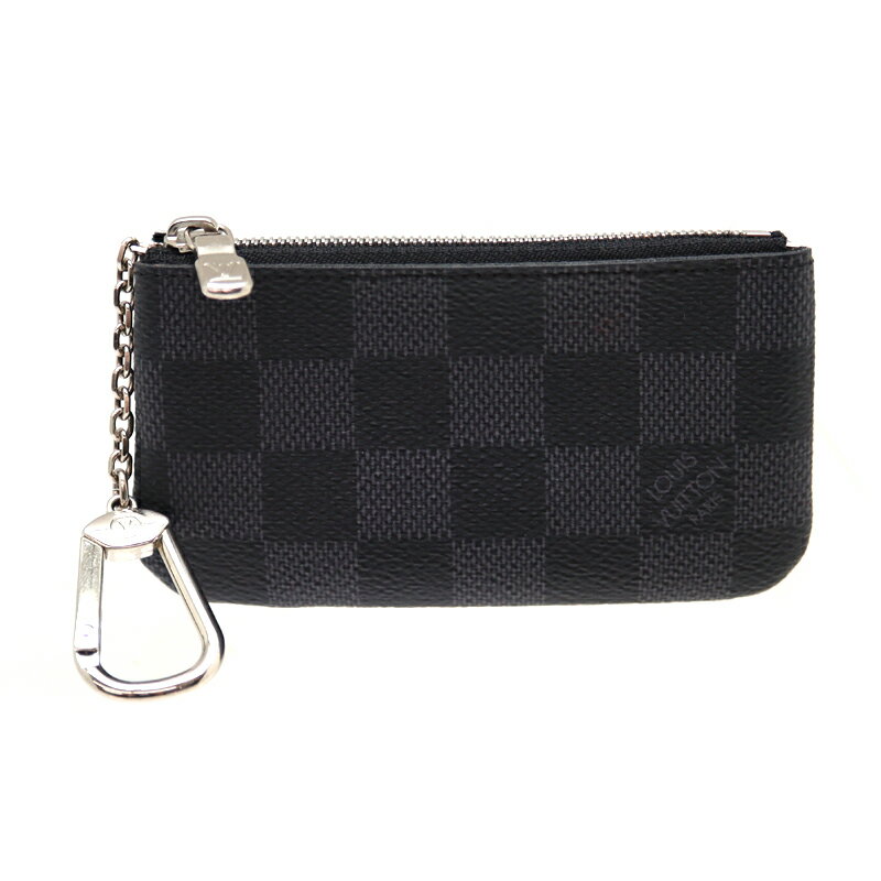 ルイヴィトン Louis vuitton N60155 ポシェットクレ 小銭入れ ダミエ グラフィット ブラック【中古】