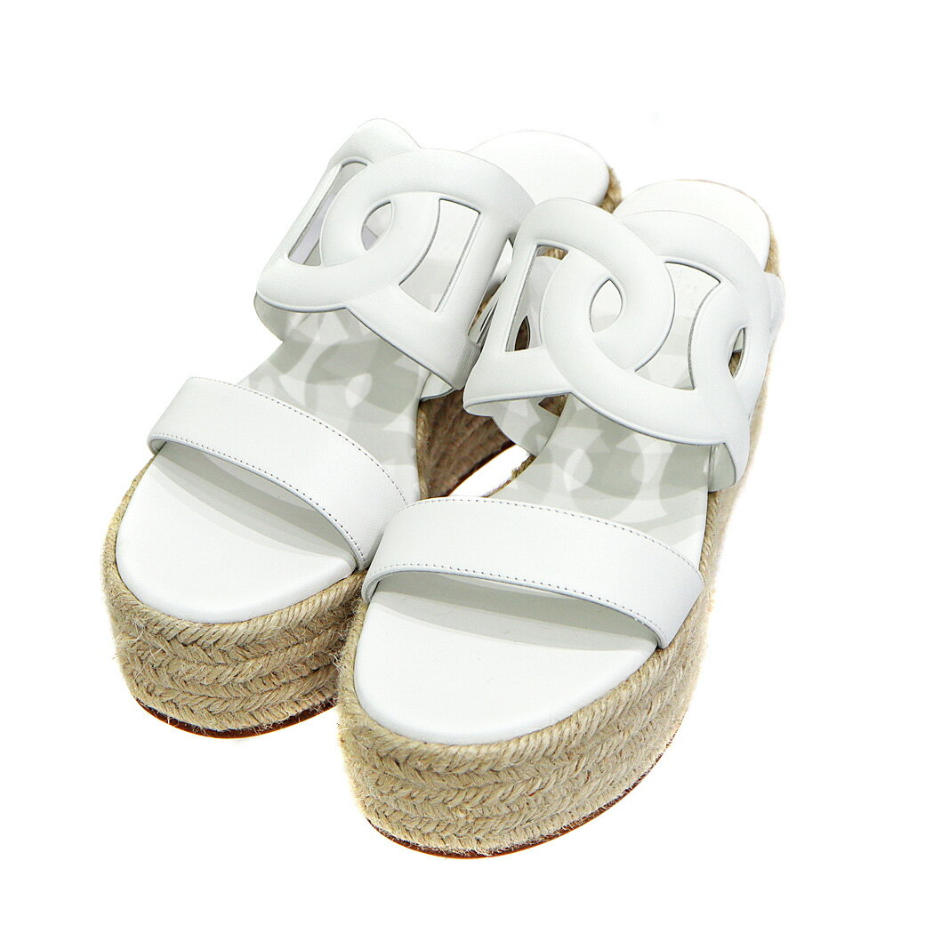 エルメス Hermes エスパドリーユ サンダル ホワイト レディース【中古】のサムネイル