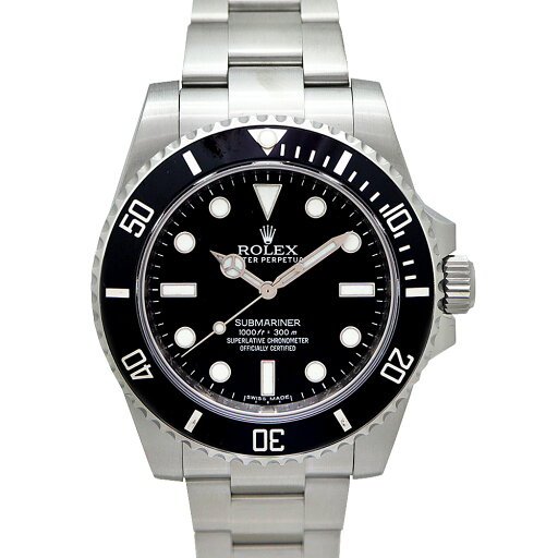 ロレックス Rolex 114060 サブマリーナー ノンデイト メンズ 自動巻 腕時計 ブラック ランダム番【中古】 ロレックス Rolex 114060 サブマリーナー ノンデイト メンズ 自動巻 腕時計 ブラック ランダム番【中古】