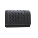 ボッテガヴェネタ Bottega Veneta カードケース レザー ブラック メンズ【中古】