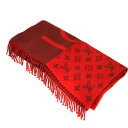 ルイヴィトン Louis Vuitton M76018 エシャルプ モノグラムスプリット マフラー レッド ユニセックス【中古】