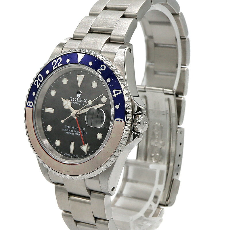 ロレックス Rolex 16710 GMTマスター2 メンズ 自動巻 腕時計 ブラック Y番 ペプシ【中古】