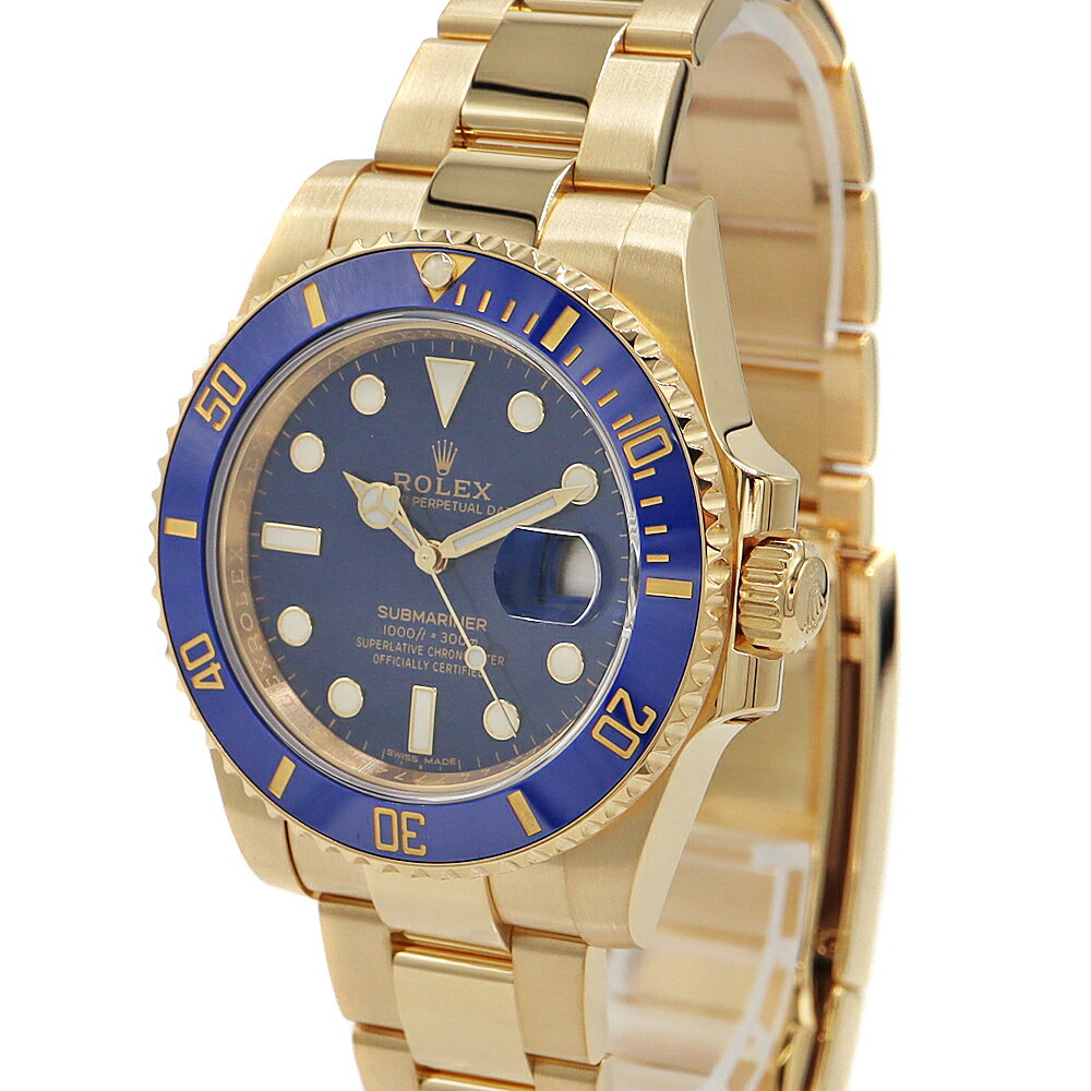 ロレックス Rolex 116618LB サブマリーナーデイト メンズ 自動巻 腕時計 ブルー ランダム番【中古】