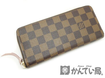 LOUISVUITTON【ルイヴィトン】 N41626 ポルトフォイユ・クレマンス ラウンドファスナー　長財布　スマート　ダミエキャンバス　ローズバレリーヌ　ピンク　【中古】　USED-6　質屋　かんてい局北名古屋店　n19-1889