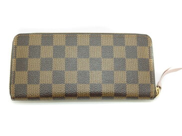 LOUISVUITTON【ルイヴィトン】 N41626 ポルトフォイユ・クレマンス ラウンドファスナー　長財布　スマート　ダミエキャンバス　ローズバレリーヌ　ピンク　【中古】　USED-6　質屋　かんてい局北名古屋店　n19-1889