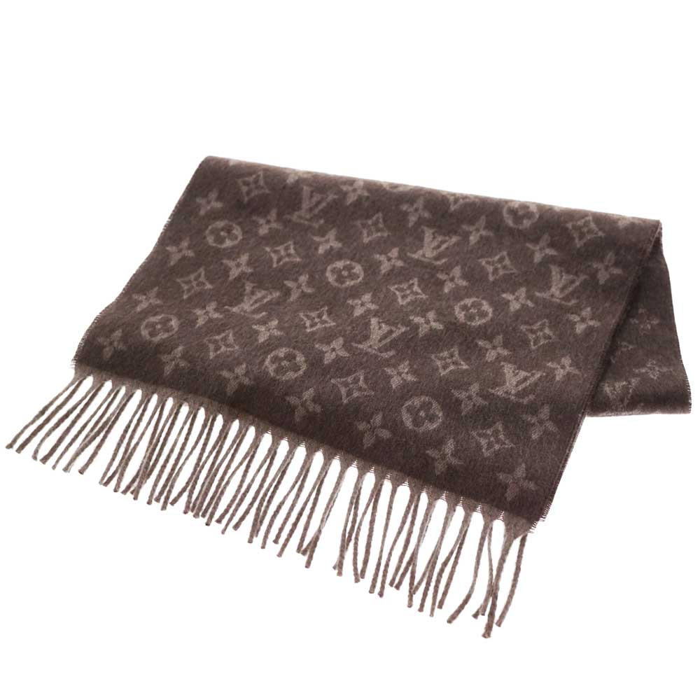 LOUIS VUITTON 【ルイ・ヴィトン】M70258 エシップモノグラム グラディエント グレージュ系 ブラウン系 グラデーション カシミヤ ウール 羊毛 マフラー メンズ レディース 防寒具【中古】未使用品 質屋 かんてい局北名古屋店 n20-7234のサムネイル