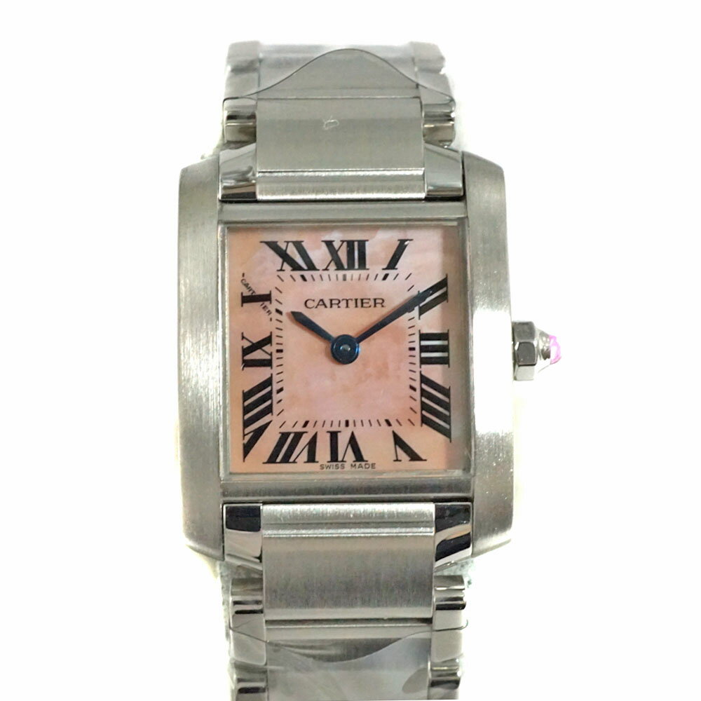 カルティエ Cartier W51028Q3 タンクフランセーズSM ピンクシェル 【中古】