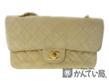 CHANEL【シャネル】A011113　チェーンショルダーバッグ　スエード　ベージュ系　定番　人気【中古】USED-B【6】k19-6749　質屋　かんてい局春日井店