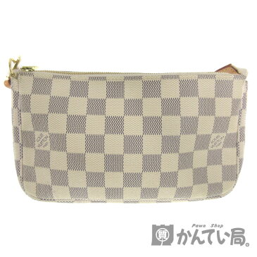 LOUIS VUITTON【ルイヴィトン】N51986『ポシェットアクセソワール』ハンドバッグ　ポーチ　バッグインバッグ　鞄　ダミエキャンバス　アズール(ホワイト系)　ブランド　ファッション　レディース【中古】USED-AB【7】k2000804-222　質屋　かんてい局春日井店