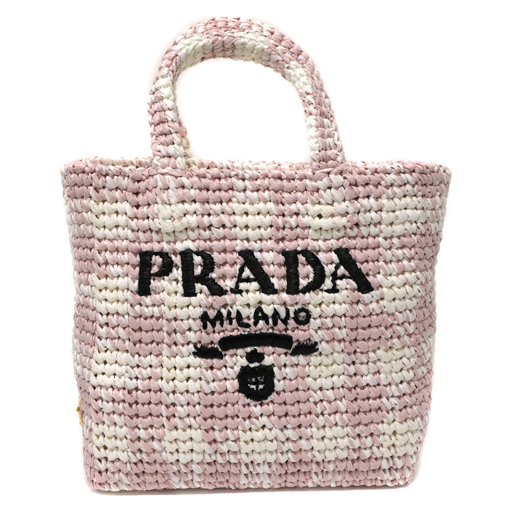 プラダ Prada 1BG422 スモールクロシェトートバッグ かごバッグ 【中古】のサムネイル