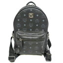 エムシーエム MCM MMK6SVE37BK001 STARK サイドスタッズ バックパック スモール ヴィセトス リュック 【中古】