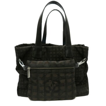 CHANEL 【シャネル】 A26156 ニュートラベルライン 2WAYバッグ MM ナイロンジャガード マロン ブラウン ポーチ付き 軽量 旅行用 【中古】 USED 【6】 質屋 かんてい局細畑店 h2006757
