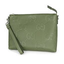 グッチ Gucci 696009 ジャンボGG ミディアム メッセンジャーバッグ カーキ系 2WAYバッグ【中古】