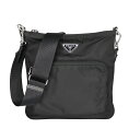 プラダ Prada 1BH716 ショルダーバッグ ナイロン サフィアーノ ブラック 【中古】