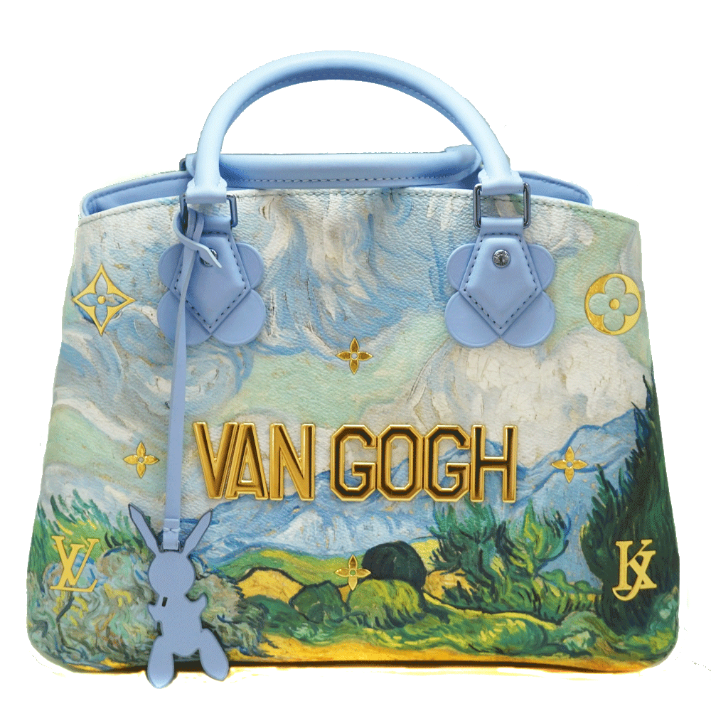 LOUIS VUITTON【ルイ・ヴィトン】M43378 マスターズコレクション　ゴッホ　モンテーニュMM モノグラム・セルフィ　ブルー　青 ショルダーバッグ　ハンドバッグ　2WAYバッグ レディース【中古】USED-8 質屋 かんてい局北名古屋店 n22-6038のサムネイル
