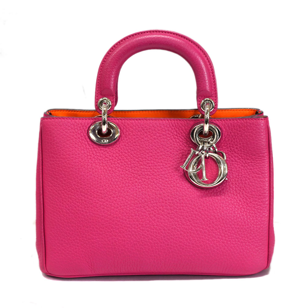 ディオール Dior ディオリッシモ 2Wayバッグ ピンク オレンジ 鞄