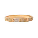 カルティエ Cartier N6036916 ラブブレスレット クラシックモデル パヴェ K18PG 18金 ピンクゴールド ダイヤモンド【中古】