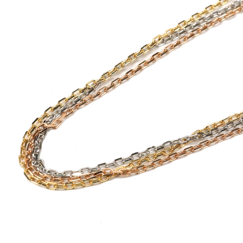 カルティエ Cartier トリニティチェーンネックレス K18YG WG PG 18金【中古】のサムネイル
