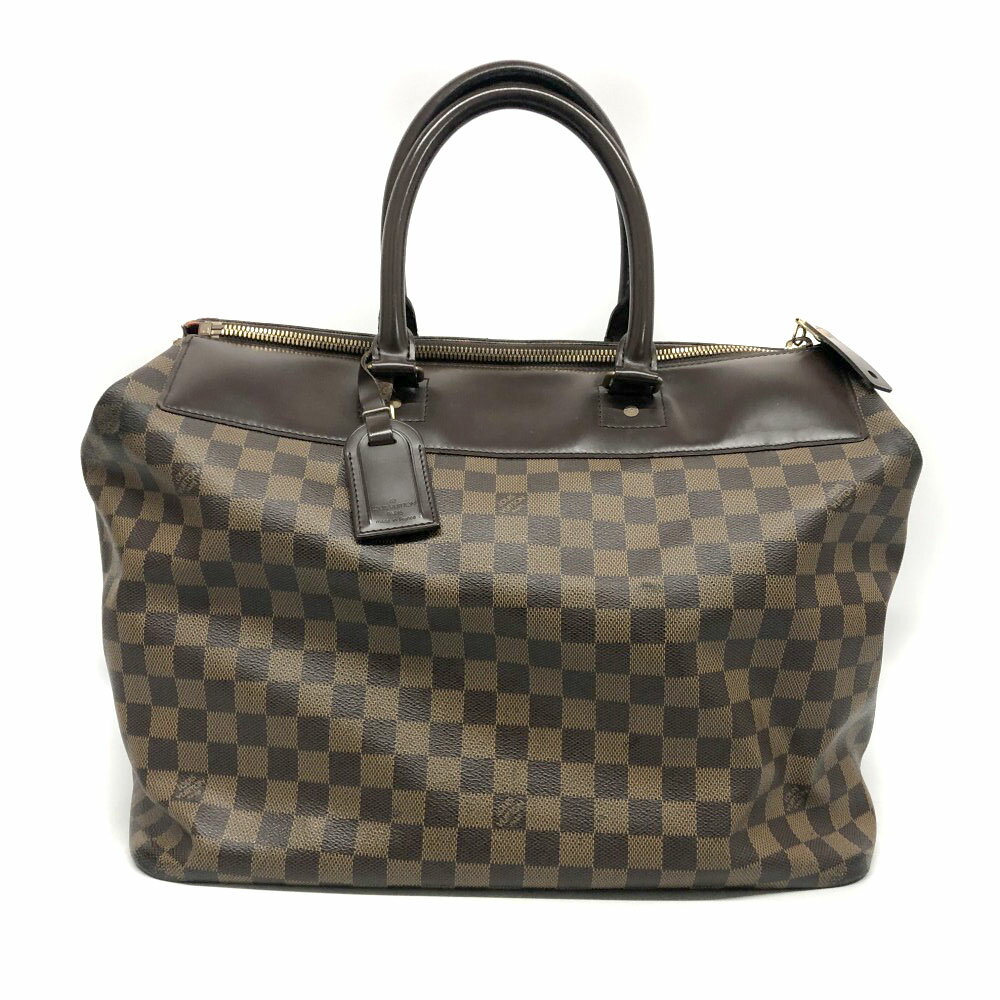 LOUIS VUITTON 【 ルイヴィトン 】 N41165 グリニッジPM イニシャル入り レディース メンズ ブランド バッグ ボストンバッグ ブラウン系 ダミエ・エベヌ 旅行 宿泊 リゾート ファスナー 大容量 収納 【中古】 USED-6 質屋 かんてい局細畑店 h2201542