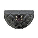 シャネル Chanel AP1346 フラップコインパース マトラッセ ブラック 【中古】
