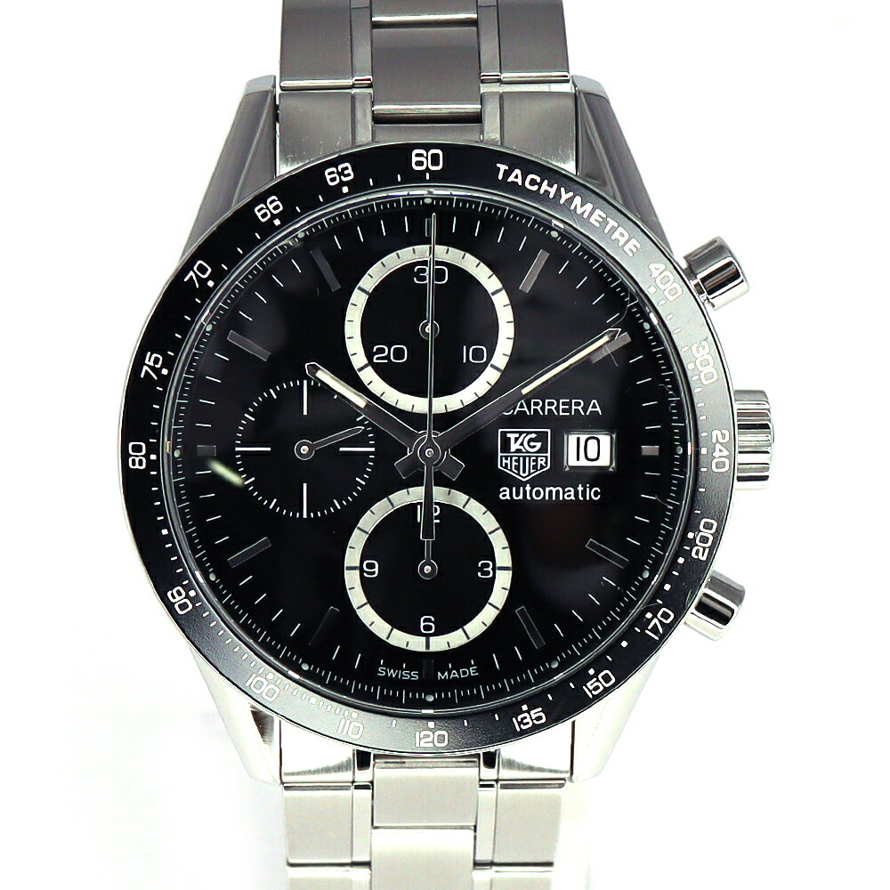 タグホイヤー Tag Heuer CV2010.BA0794 カレラ ブラック メンズ 腕時計【中古】