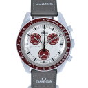 スウォッチ Swatch オメガ×スウォッチ SO33M101 ムーンスウォッチ ミッション トゥ プルート ホワイト 腕時計 メンズ レディース クォーツ バイオセラミック 【中古】