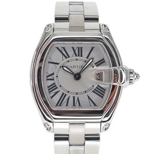 カルティエ Cartier W62016V3 ロードスターSM クォーツ レディース 腕時計 シルバー 【中古】 カルティエ Cartier W62016V3 ロードスターSM クォーツ レディース 腕時計 シルバー 【中古】