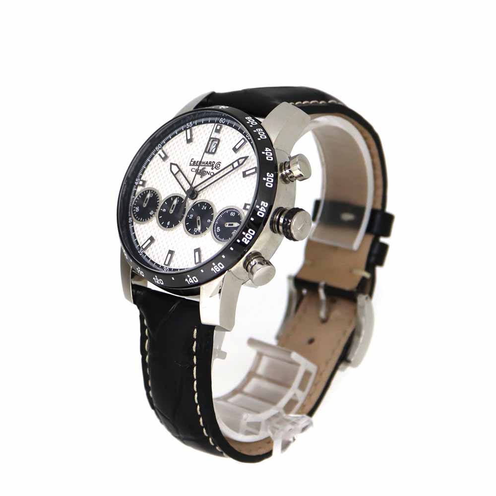 エベラール Eberhard 31073.01 CN CP クロノ4 メンズ 自動巻 腕時計 ホワイト 【中古】