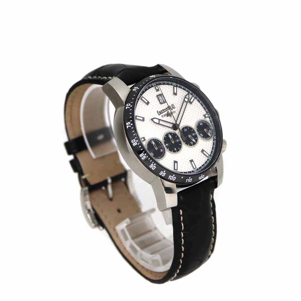エベラール Eberhard 31073.01 CN CP クロノ4 メンズ 自動巻 腕時計 ホワイト 【中古】