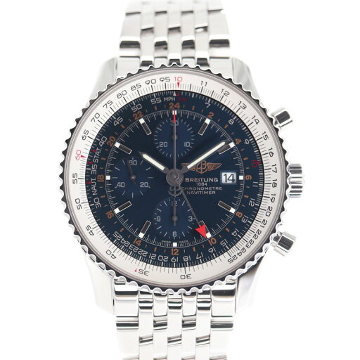 ブライトリング Breitling A2432212/C651 A24322 ナビタイマーワールド ブルー【中古】 ブライトリング Breitling A2432212/C651 A24322 ナビタイマーワールド ブルー【中古】