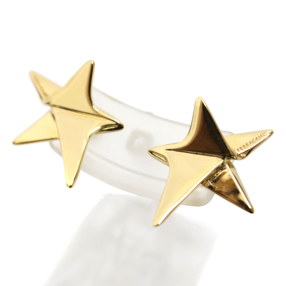 サルバトーレフェラガモ Salvatore Ferragamo スターピアス ゴールドカラー レディース 金属素材【中古】